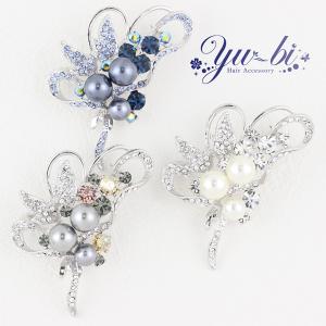 ミキモト MIKIMOTO ブローチ 金属素材xパール シルバーxホワイト 定番