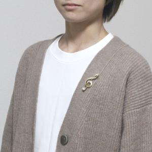 【ゆうパケット送料無料】ブローチ/ト音記号 き...の詳細画像1