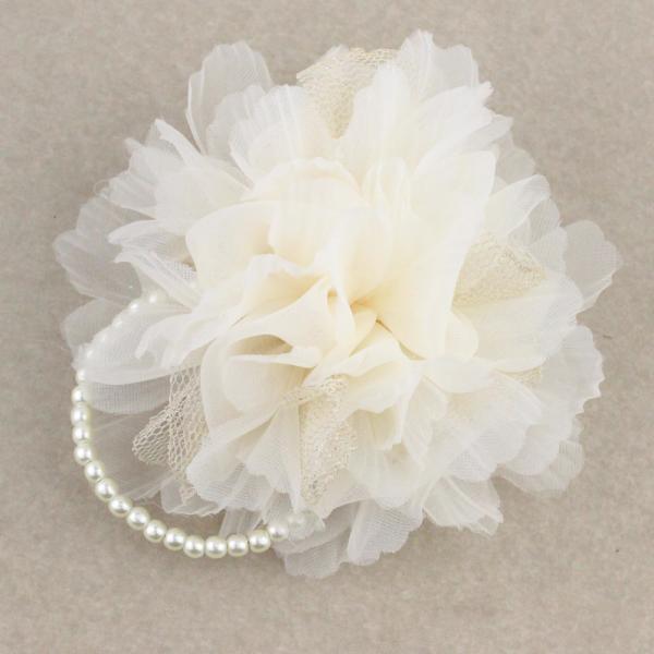 【定形外郵便OK２９０円】 コサージュ/ふんわりバイカラーオーガンジー ラメ入りチュール c83☆ベ...