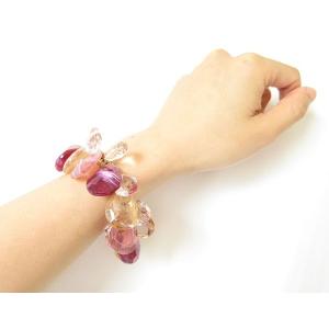 ヘアゴム/爽やか クリア 楕円 ビーズ じゃら...の詳細画像2