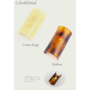 ポニーフック/筒状 べっこう マーブル 細長 ...の詳細画像2