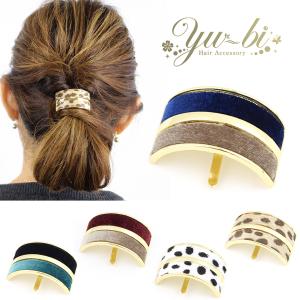 ヘアゴム/レジン風 パステル 丸型 ゴールドラメ g135☆クリーム/ピンク