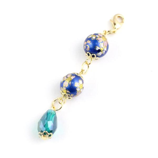 【ゆうパケット送料250円】【日本製】かんざし/さくら 和風ビーズ 透明しずくビーズ スティック 簪...