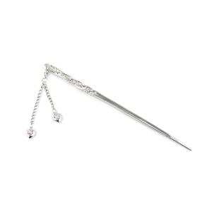 【ゆうパケット送料250円】かんざし/アンティーク調 ゆらゆらハートチャーム らせん状 1本かんざし...