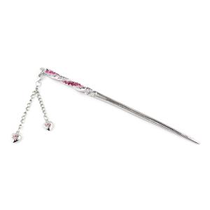 【ゆうパケット送料250円】かんざし/アンティーク調 ゆらゆらハートチャーム らせん状 1本かんざし...