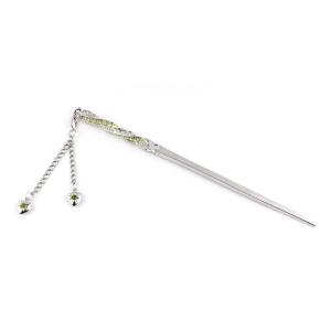 【ゆうパケット送料250円】かんざし/アンティーク調 ゆらゆらハートチャーム らせん状 1本かんざし...