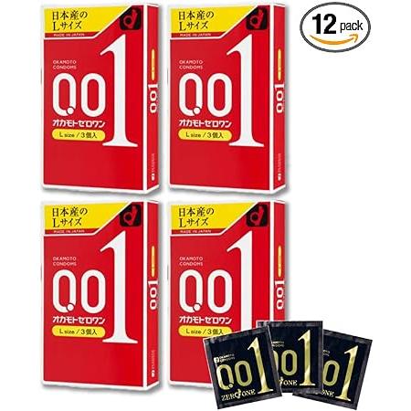 オカモトゼロワン0.01ミリLサイズ 3個入りx４箱