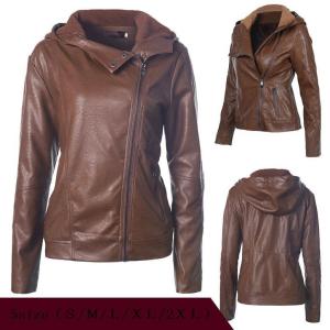 ライダースジャケット レディース フェイクレザー 長袖