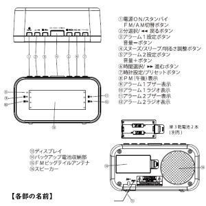クロックラジオ CR-X1WL ホワイト デジ...の詳細画像3