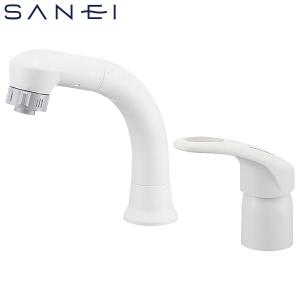 SANEI（水栓金具） SANEI ツーホールシングルレバースプレー混合栓