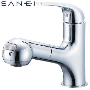 SANEI ワンホールシングルレバースプレー混合栓 一般地用 K3703JV-13 水栓金具 洗面用水栓 洗面所用 三栄水栓｜ユアサeネットショップ Yahoo!店