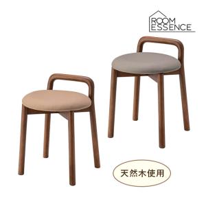 東谷 スツール HOW-018 ベージュ(BE) グレー(GY) ラウンド 円 チェア 丸椅子 軽い 座面高46cm 木製 軽量 天然木 シンプル 北欧 おしゃれ ナチュラル 代引不可