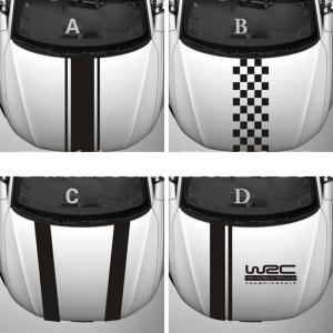 車 汎用 ボンネット エンジンフード ステッカー...の商品画像