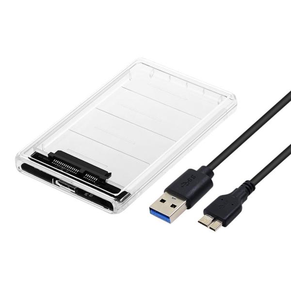 2.5インチ HDD/SSD USB3.0 外付けHDD透明ケース UASPプロトコルサポート 専用...