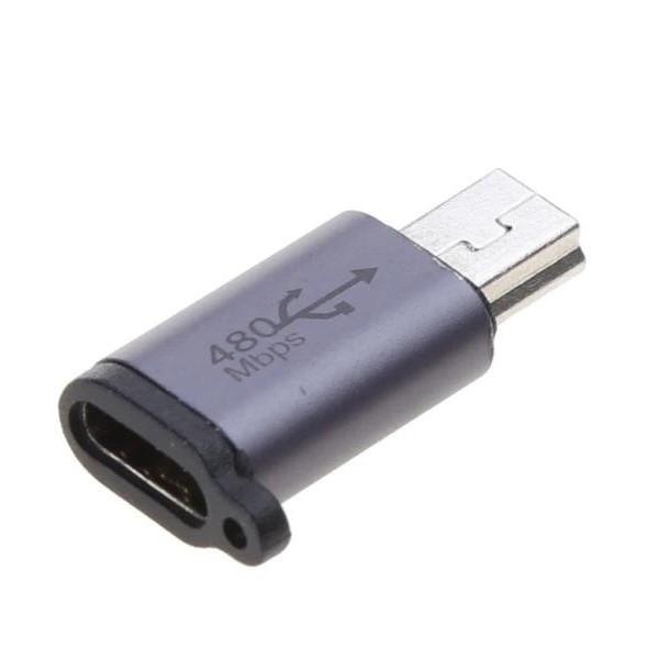 Type C to Mini USB アダプター データ通信対応 2個セット