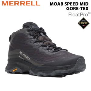 メレル モアブ MERRELL MOAB SPEED MID GORE-TEX   BLACK/ASPHALT｜yugakujin