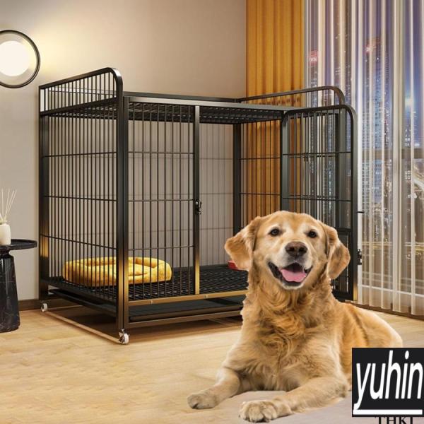 大型犬 ゲージ おしゃれ 犬 屋根付き ペットゲージ キャスター付きペットケージ 中型犬 犬用ケージ...