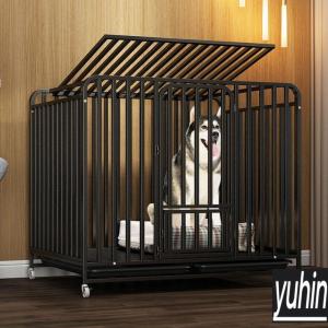新品 ペットケージ 鉄製 犬檻 犬小屋 ケージ ペットサークル ドッグケージ ペットフェンス 大型 中型犬用 ペット用品 ダブルドア キャスター付き