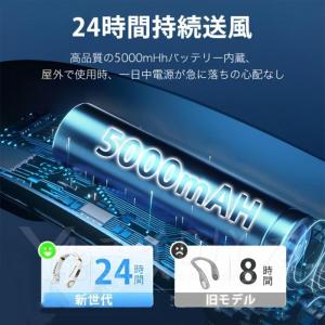 ネッククーラー 首掛け扇風機 羽なし 5段階風...の詳細画像5
