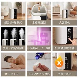 加湿器 ハイブリッド加湿器 自動湿度調節 四重...の詳細画像1