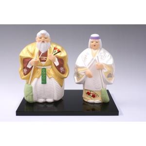 高砂人形 一位木 一刀彫 3寸 夫婦円満 長寿 縁起物 招福 結婚祝い