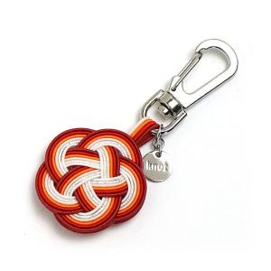 ac0306水引キーフック（キーホルダー） 花 ブルー : 創業100年 加賀