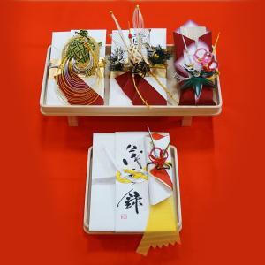 結納品セット 3品 結納金と指輪とお酒（長熨斗と目録と毛氈付き