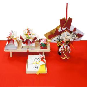 結納品セット 3品 結納金と指輪と酒肴料（長熨斗と目録と毛氈付き