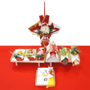 結納品セット 7品 結納後に松竹梅の水引細工を飾れる結納品 : 創業100