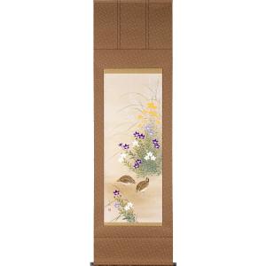 掛け軸 彩色山水 （佐藤竹風） 【掛軸】【一間床・半間床】【山水