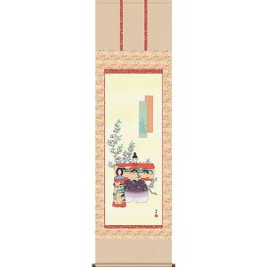 お雛様掛軸 (掛け軸) 西尾香悦 段雛 （尺五立）約横54.5×縦190cm g4007