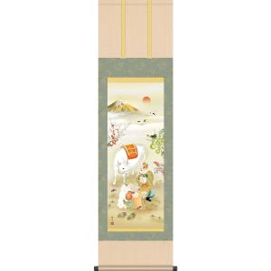 掛軸 (掛け軸) 夏用 川蝉 中川幸彦 尺八横 約横67cm×縦138cm p9752 夏