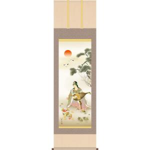 掛軸 掛け軸 2025年干支 巳年吉祥弁財天 長江桂舟（尺五立・桐箱入り・特典あり）約横54.5×縦...