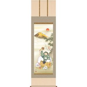 掛軸 掛け軸 2025年干支 金運白蛇大黒天 吉井蘭月（尺三立・紙箱入り・特典あり）約横44.5×縦...