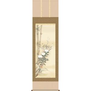 掛軸 (掛け軸) 年中掛け 四季花鳥 お得な4本セット 田村竹世 尺五立