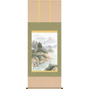 柳沢春渓 『彩色山水』 掛軸（尺八横） : 内田画廊 - 通販