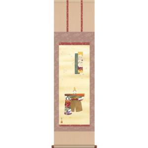 立雛 掛け軸 【桃の節句】 掛軸(雛祭り/お雛様/雛/ひな祭り/おひな様