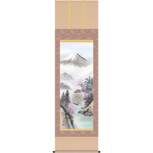 掛け軸-四季山水図（春）／雪舟(尺五立) 水墨山水画 床の間 和室