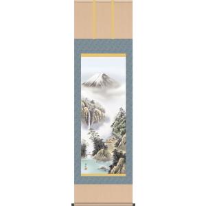 掛け軸 掛軸 彩色山水 川村和香 （真作・新品） : 掛け軸の専門店 香遊