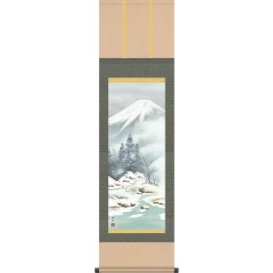 掛軸 (掛け軸) 山村春麗 川合玉堂 尺五立 約横54.5cm×縦190cm g7006