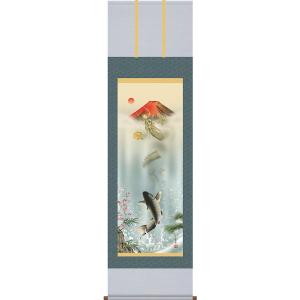 掛軸 (掛け軸) 夏用 川蝉 中川幸彦 尺八横 約横67cm×縦138cm p9752 夏