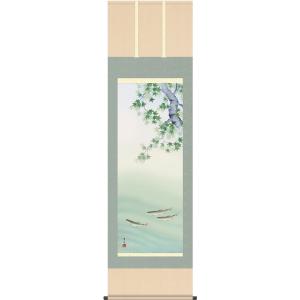 掛軸 (掛け軸) 山村春麗 川合玉堂 尺五立 約横54.5cm×縦190cm g7006