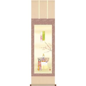 掛軸 (掛け軸) 月宵夫婦梟 武藤高雅 尺五立 約横54.5cm×縦190cm p9682