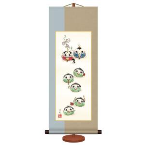 お雛様掛軸 (掛け軸) 和風モダン掛 だるま雛...の詳細画像2
