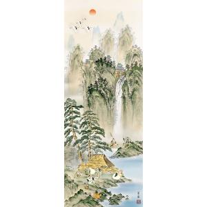 掛軸 (掛け軸) 蓬莱七福四神図 石田芳園(尺...の詳細画像1