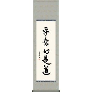 掛軸 (掛け軸) 洗心 吉田清悠 尺五横 約横54.5×縦115cm 茶掛け