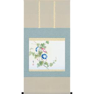 掛軸 掛け軸 川蝉 中川幸彦 尺八横 約横72×縦146cm 夏 夏掛 夏掛け