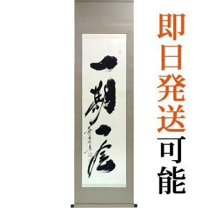 現品限り 掛軸 (掛け軸) 茶掛け 一期一会 小林太玄 尺五立 約横60cm×縦190cm p9741 茶道 お茶席 お茶会 禅語 墨跡 禅林墨跡 禅宗 来客｜yuinouyasan