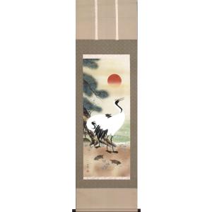 【真作】掛軸　山村幽谷図　深山と川の流れ　霧立つ深山と茅葺家屋　S190 真作】掛軸 山村幽谷図 深山と川の流れ 霧立つ深山と茅葺家屋