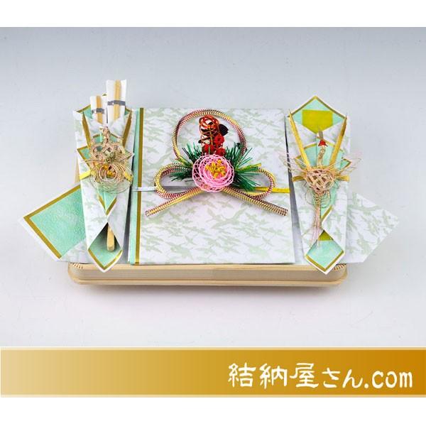 (結納返し)  記念品メインの結納品 スイートピー・青（目録仕様）（風呂敷付(３幅・無地)）
